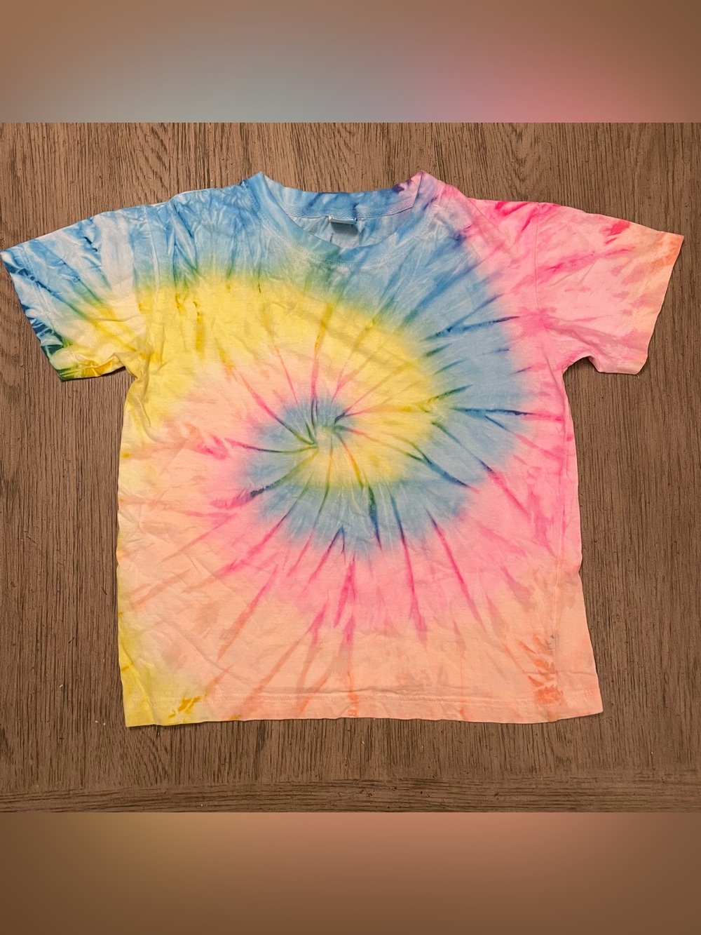 Dreamsickle kid’s tie dye tshirt, L.